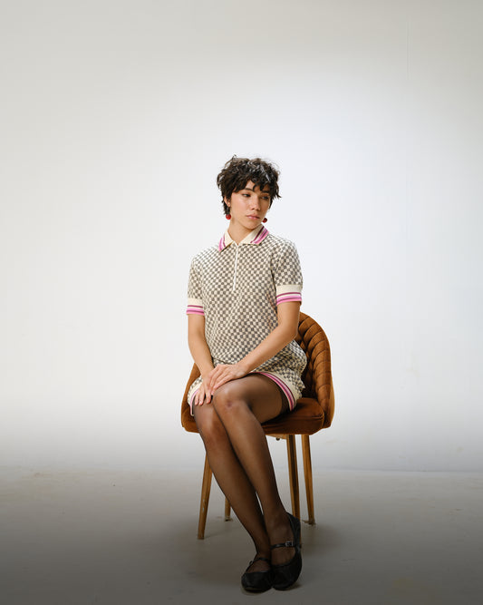 Pixel Pop Checkered Dress