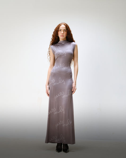 Muddy Logo Dress