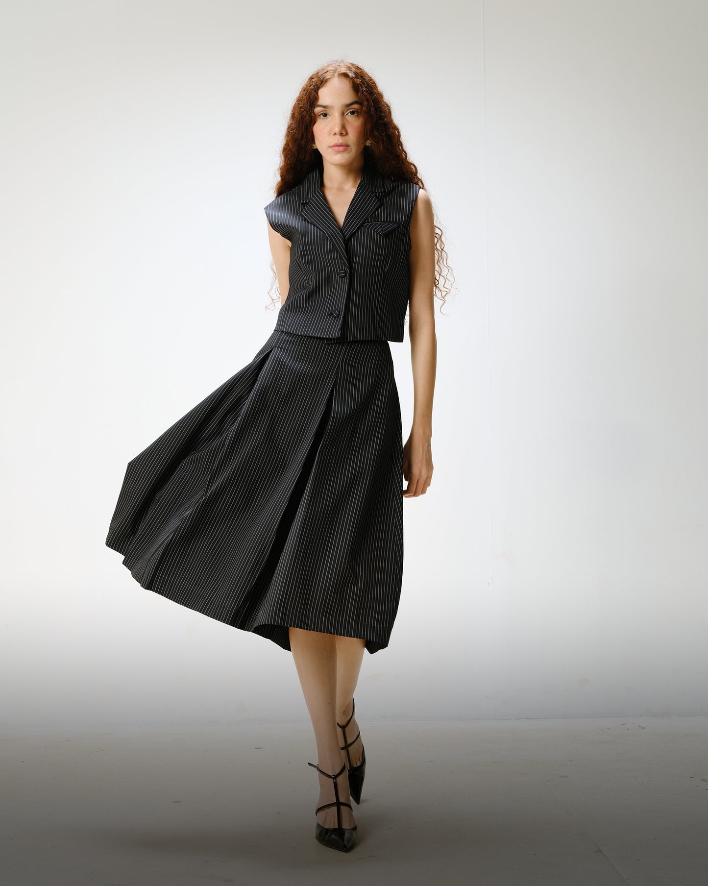 Pinstripe Notched Co-ord Set