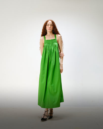 Green Poplin Midi