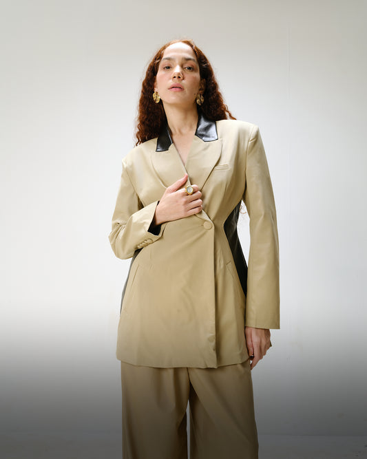 Panelled Double Breasted Blazer