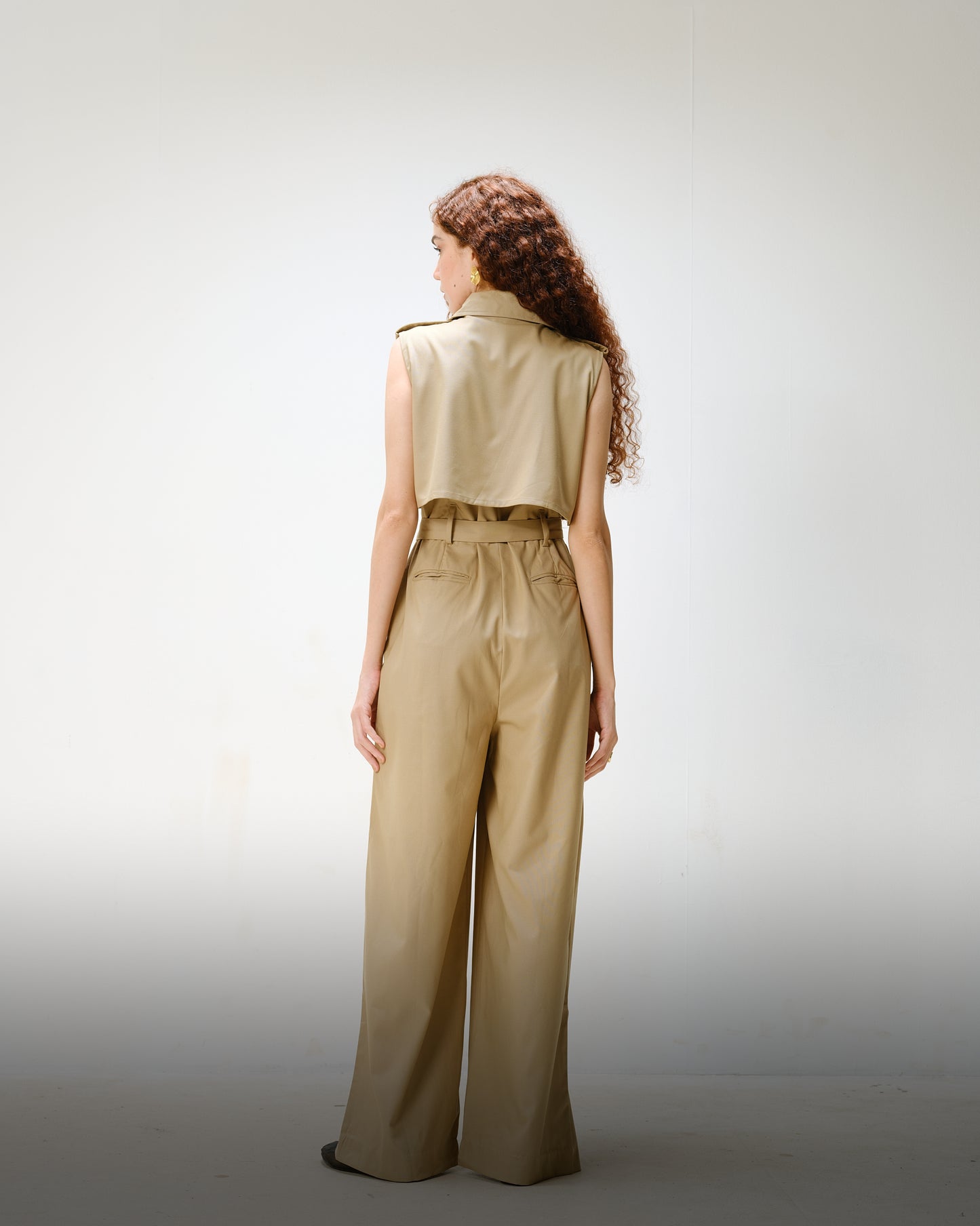 Belted Trench Jumpsuit