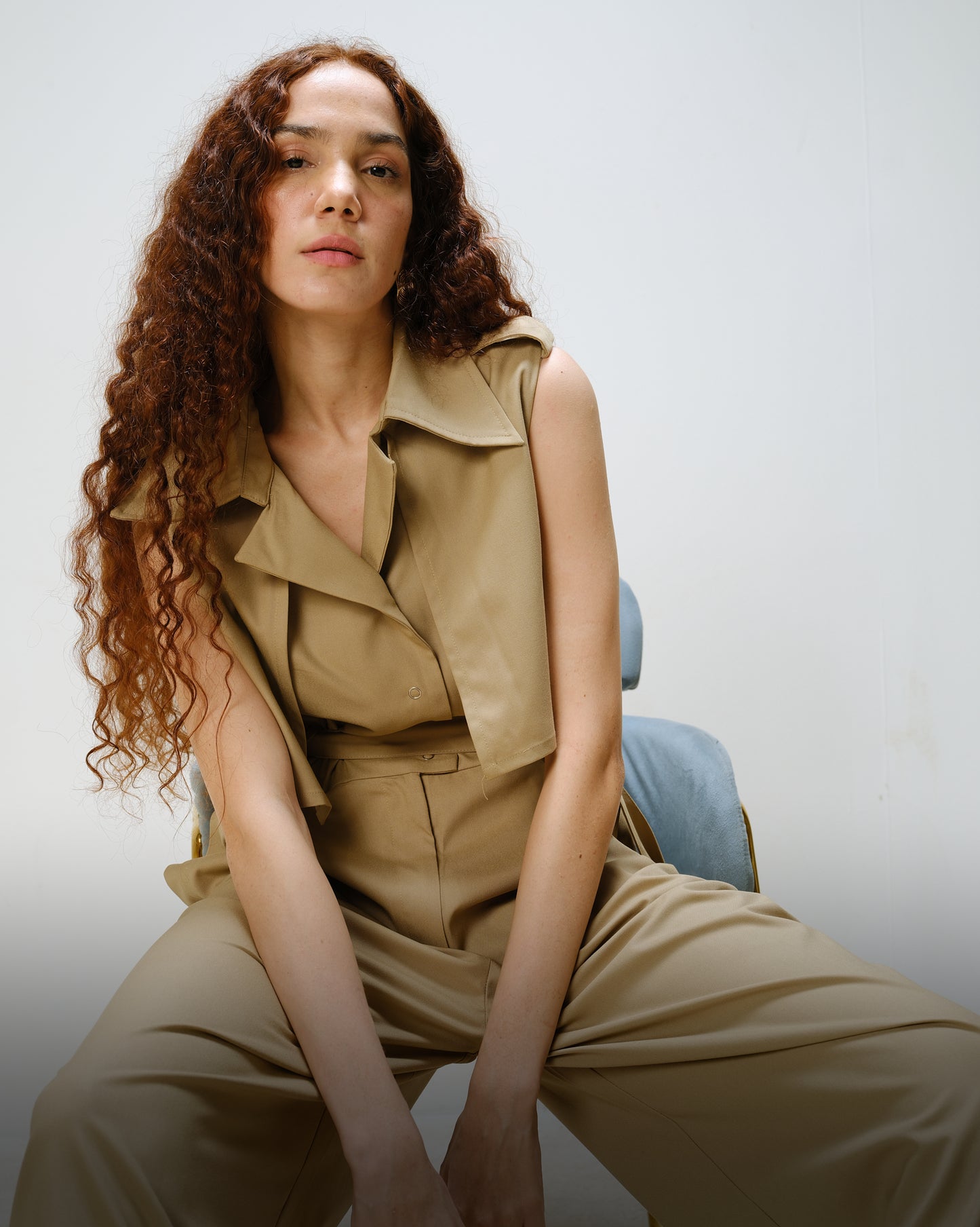 Belted Trench Jumpsuit