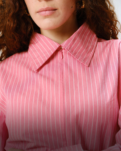 Hourglass Zip Up Shirt Dress