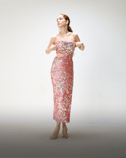 Pink Sequin Party Dress