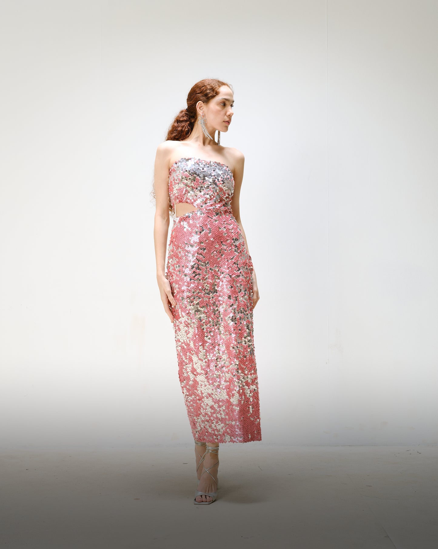Pink Sequin Party Dress