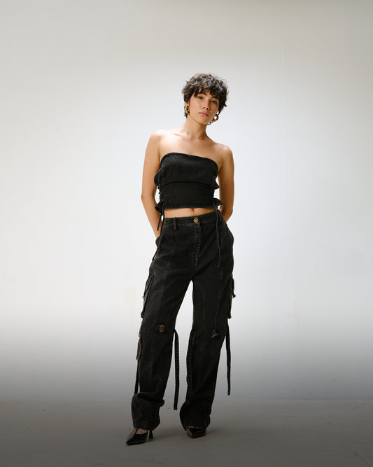 Black Denim Pants