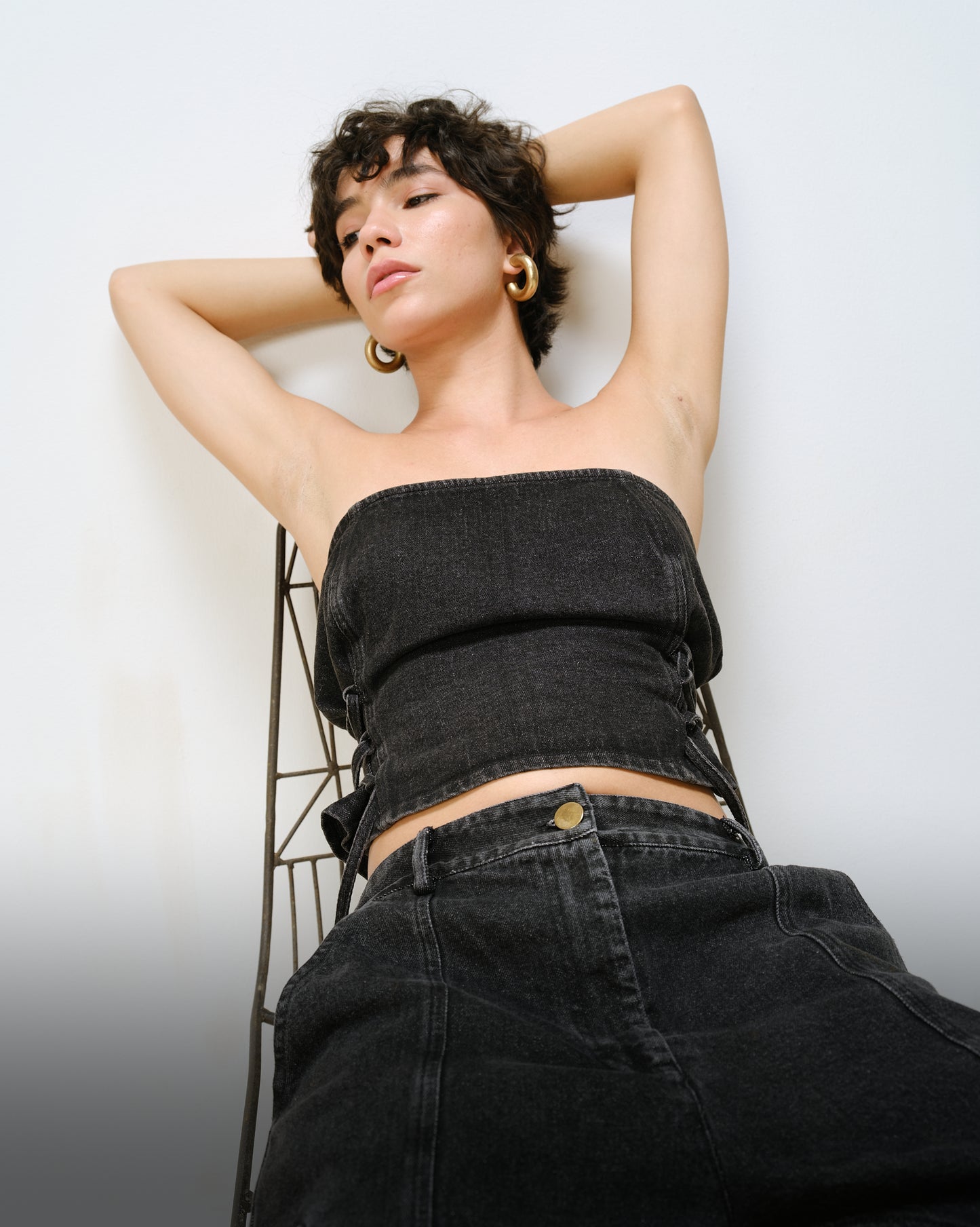 Black Denim Top