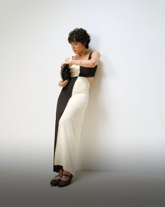 Colour Block Midi Dress