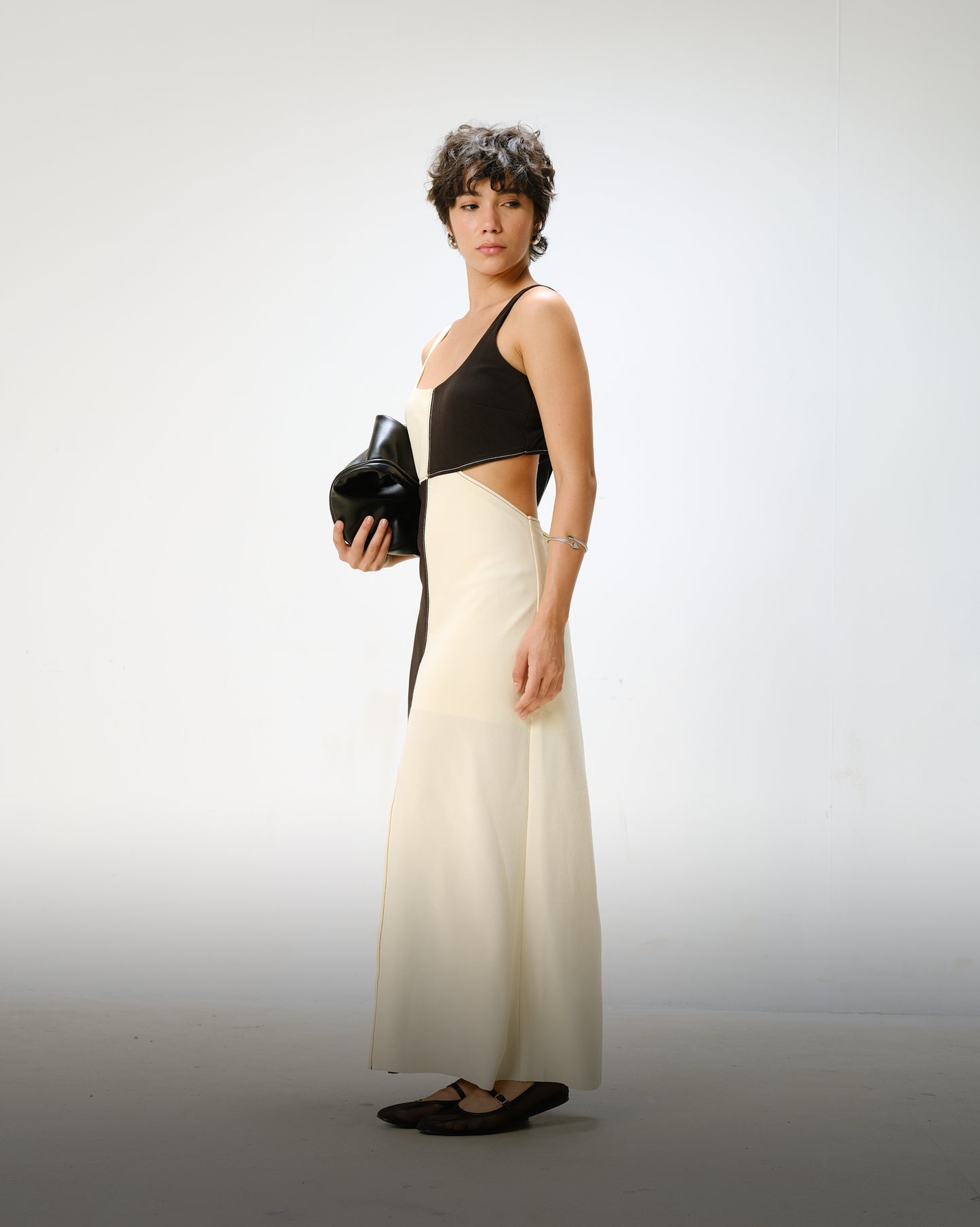 Colour Block Midi Dress
